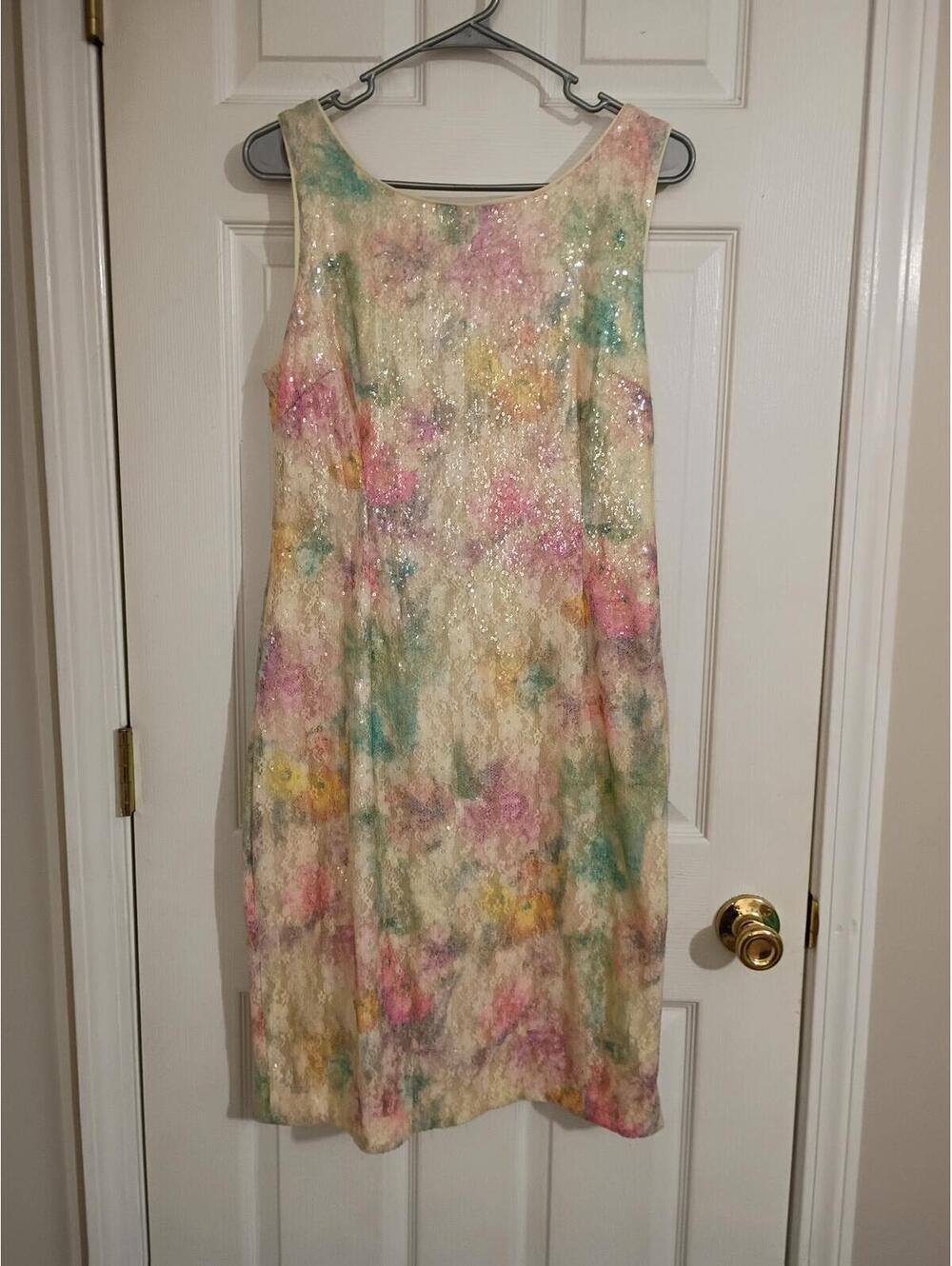 Women's Floral Sequin Dress